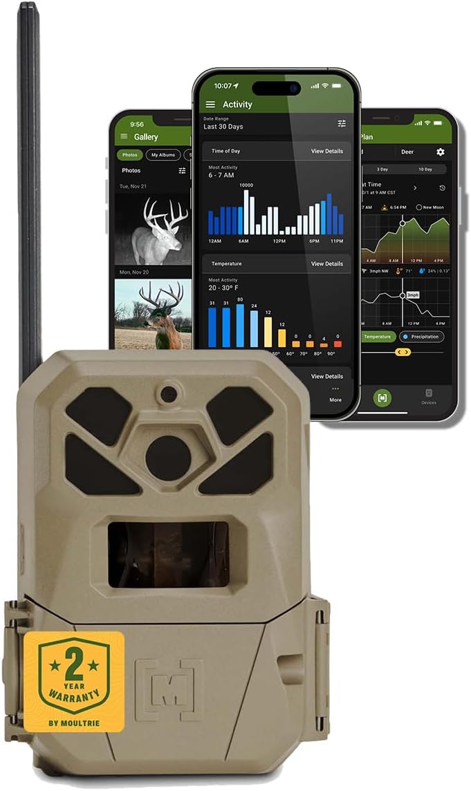 MOULTRIE Edge 2 Pro Cellular Trail Camera - Auto Connect Nationwide 4G LTE - On Demand 40MP Photo - 1440P Video with HD Audio - Ai False Trigger Elimination - 100 Ft Detection Range - No-Glow Flash - Image 1